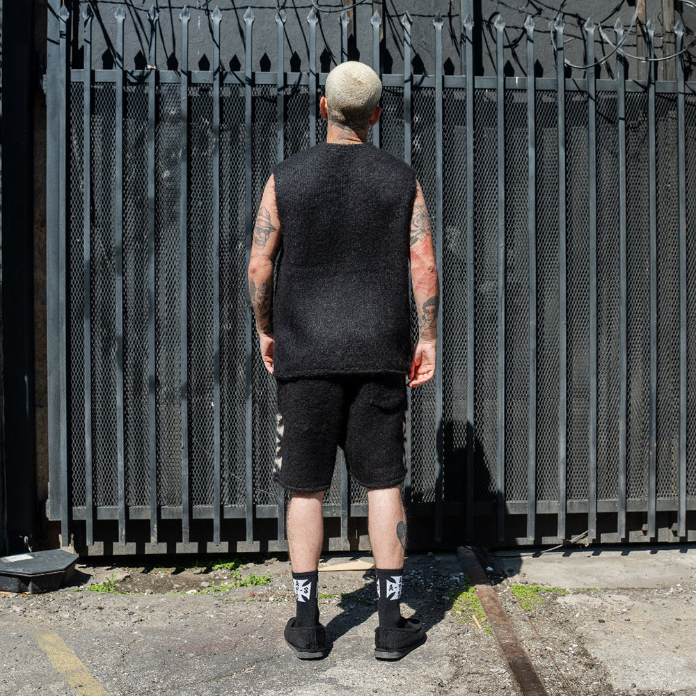 Brushed Cross Knit Shorts