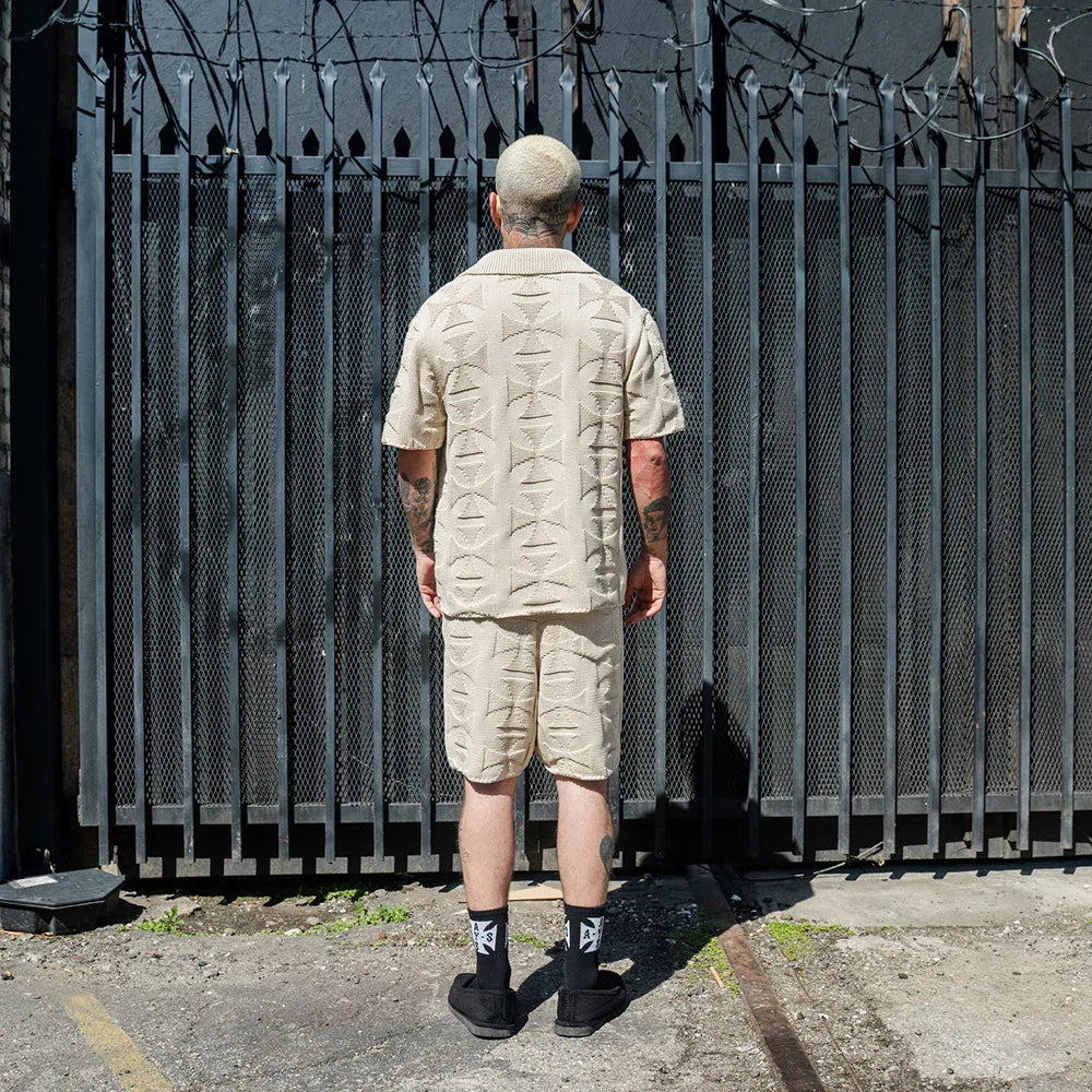 Mono Cross Knit Shorts - ASKYURSELF - VENTURER