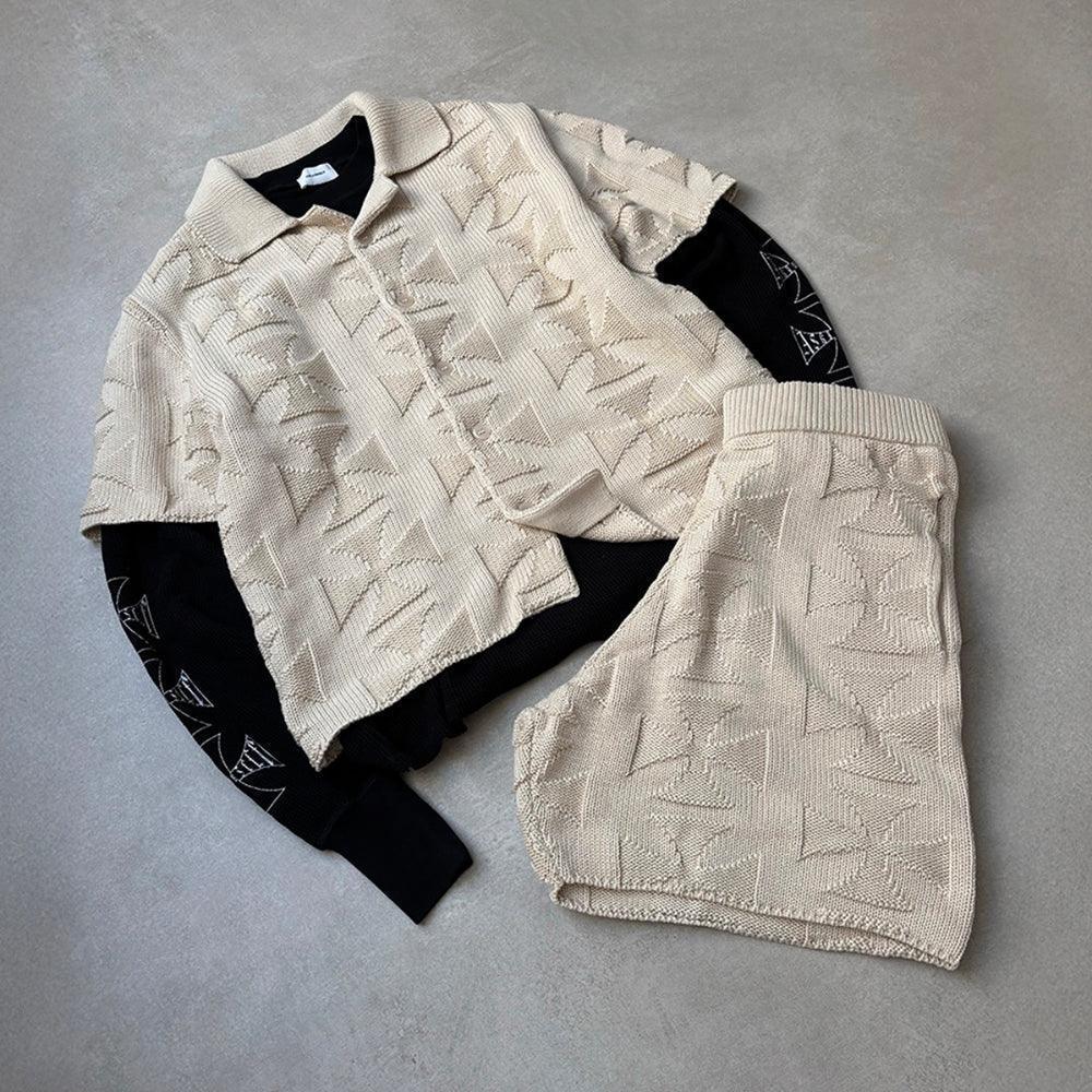 Mono Cross Knit Shirt - ASKYURSELF - VENTURER