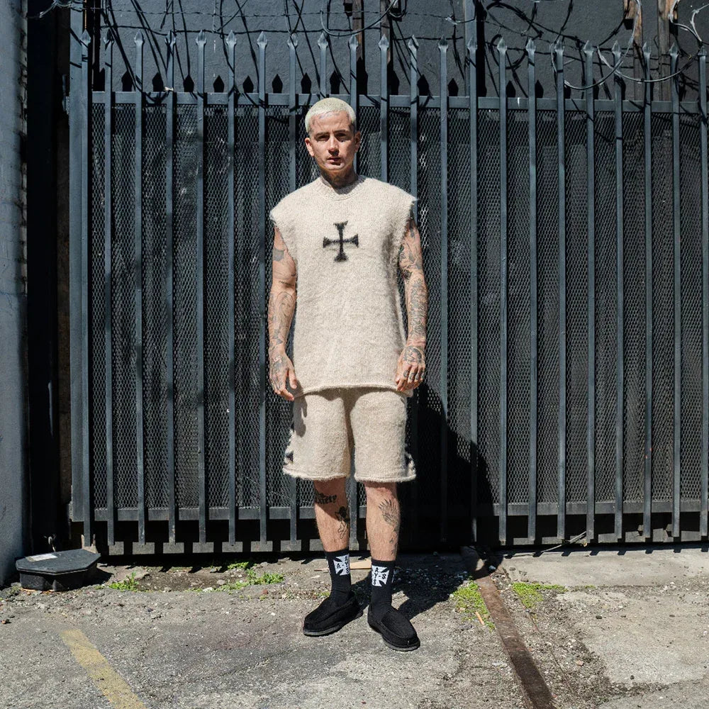 Brushed Cross Knit Tank - ASKYURSELF - VENTURER