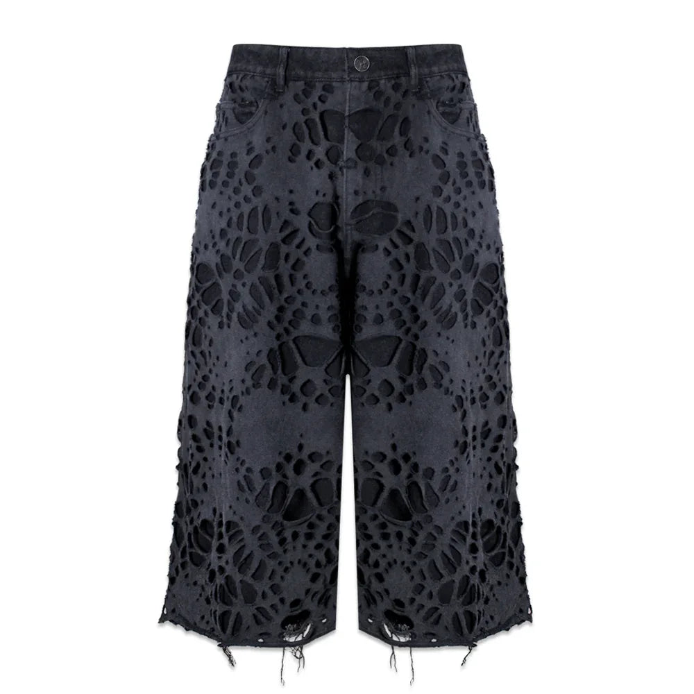 Burnedweb 3/4th Capri Denim - BROTHERLY LOVE - VENTURER