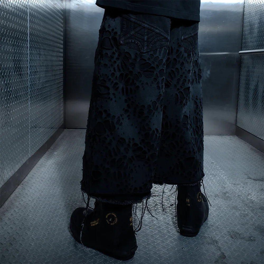 Burnedweb 3/4th Capri Denim - BROTHERLY LOVE - VENTURER