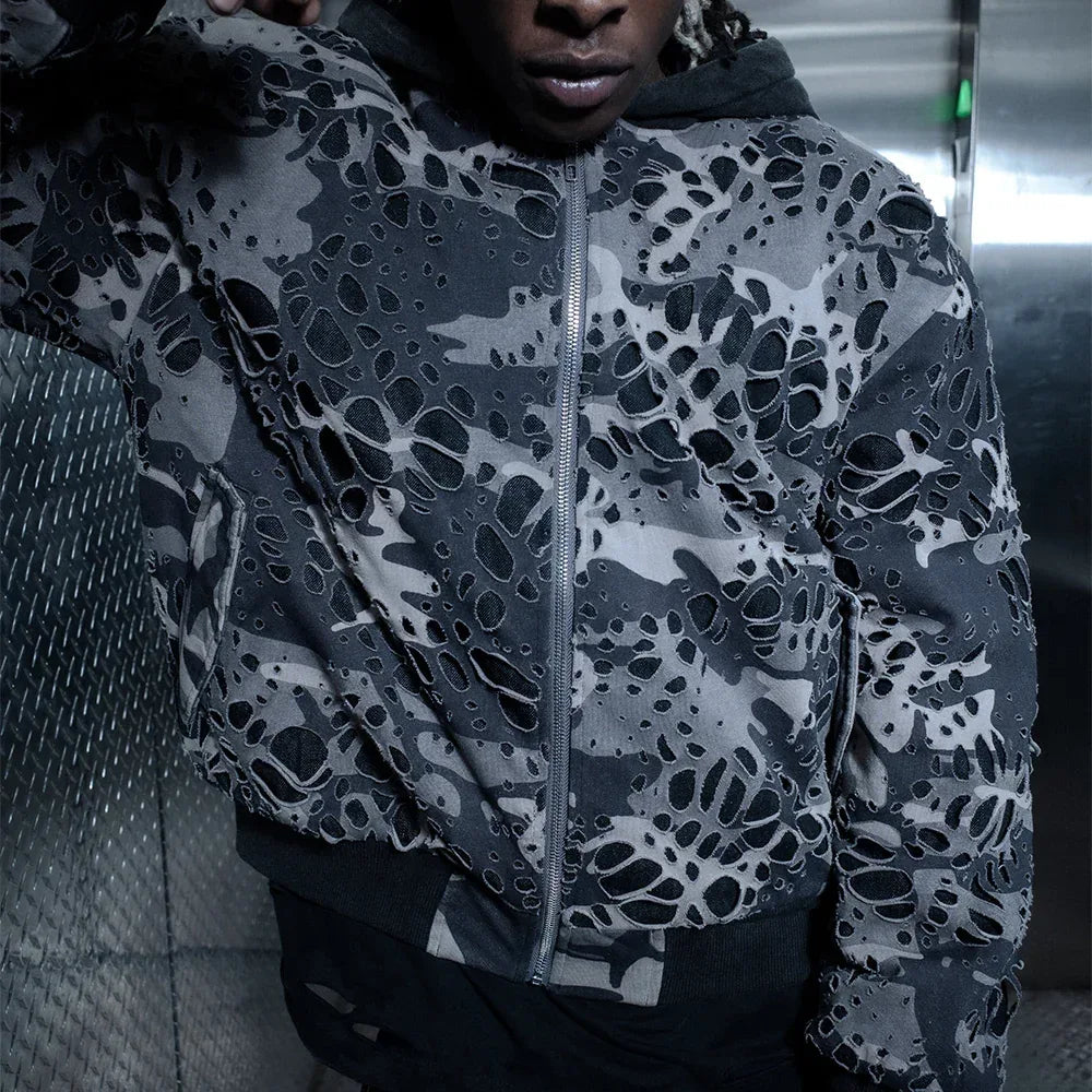 Mudcamo Burnedweb Denim Bomber - BROTHERLY LOVE - VENTURER