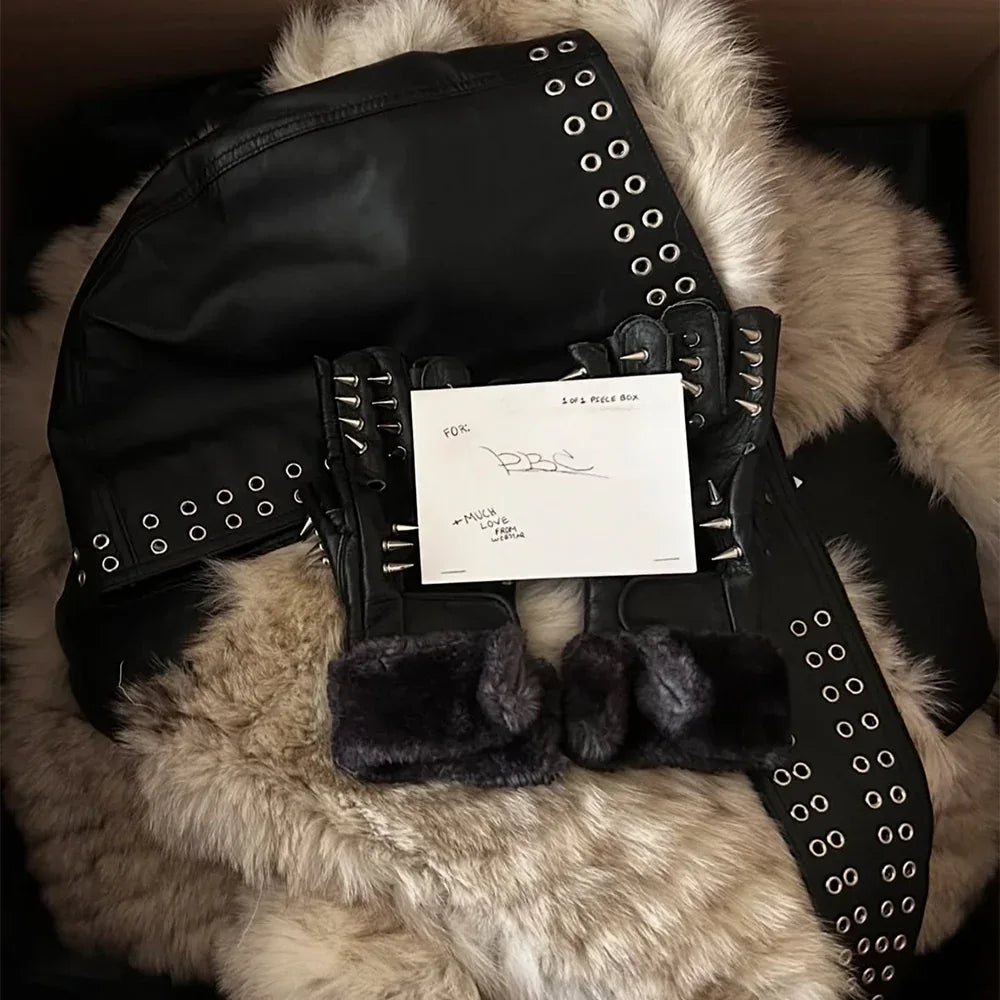 Nocturne Leather Eyelet head Piece - BROTHERLY LOVE - VENTURER