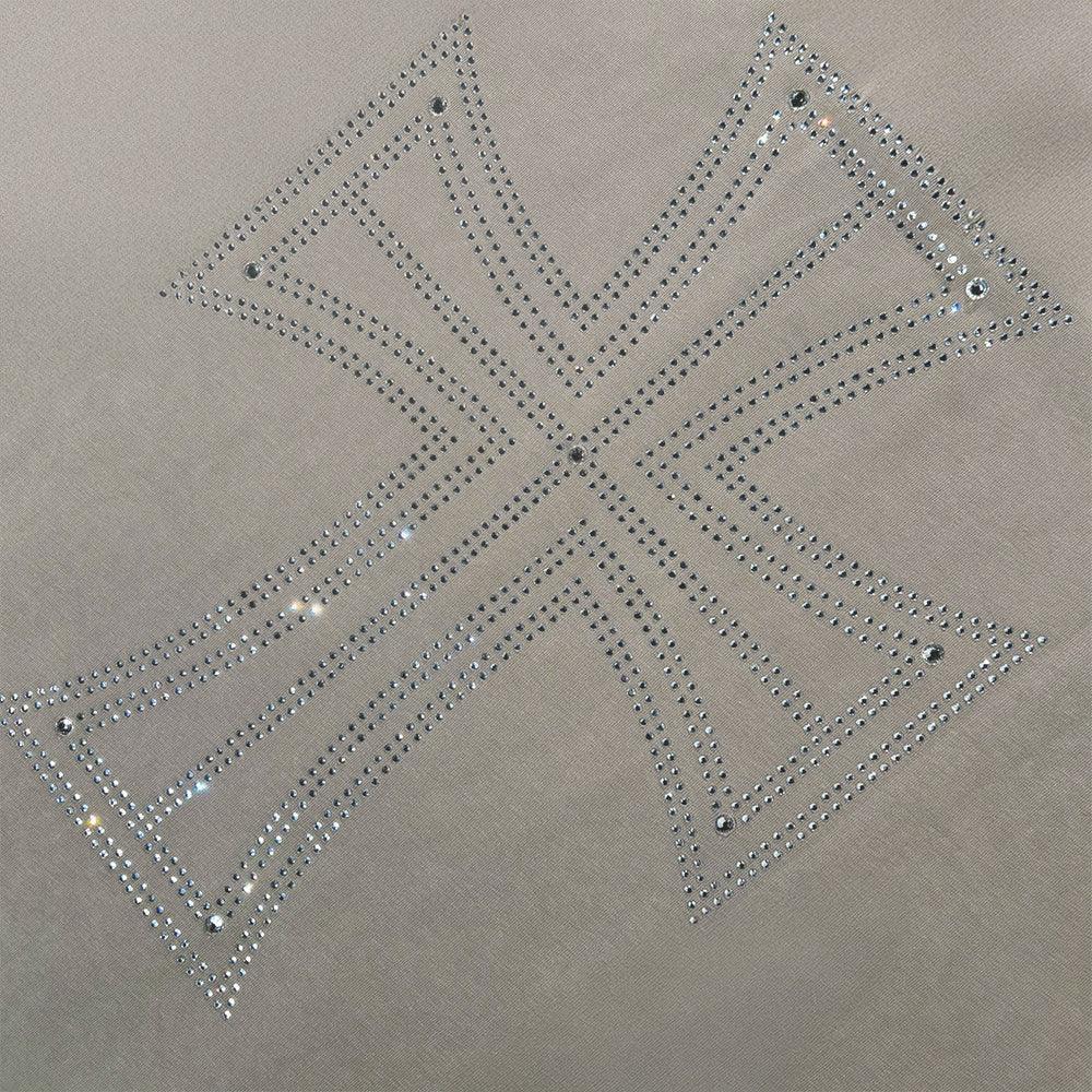 Outline Cross Rhinestone Tee - UNKNOWN LONDON - VENTURER