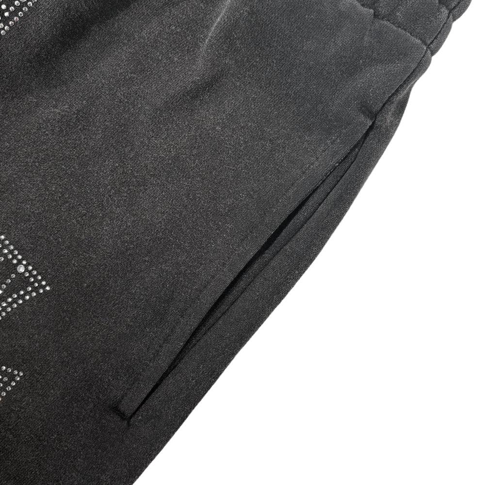 Outline Cross Rhinestone Baggy Sweat Shorts - UNKNOWN LONDON - VENTURER