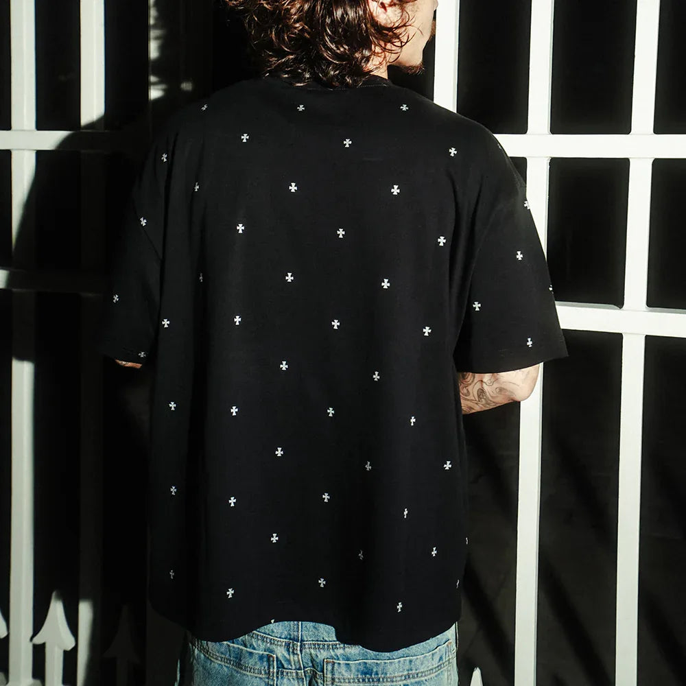 Tiny Cross Glitter Tee - UNKNOWN LONDON - VENTURER