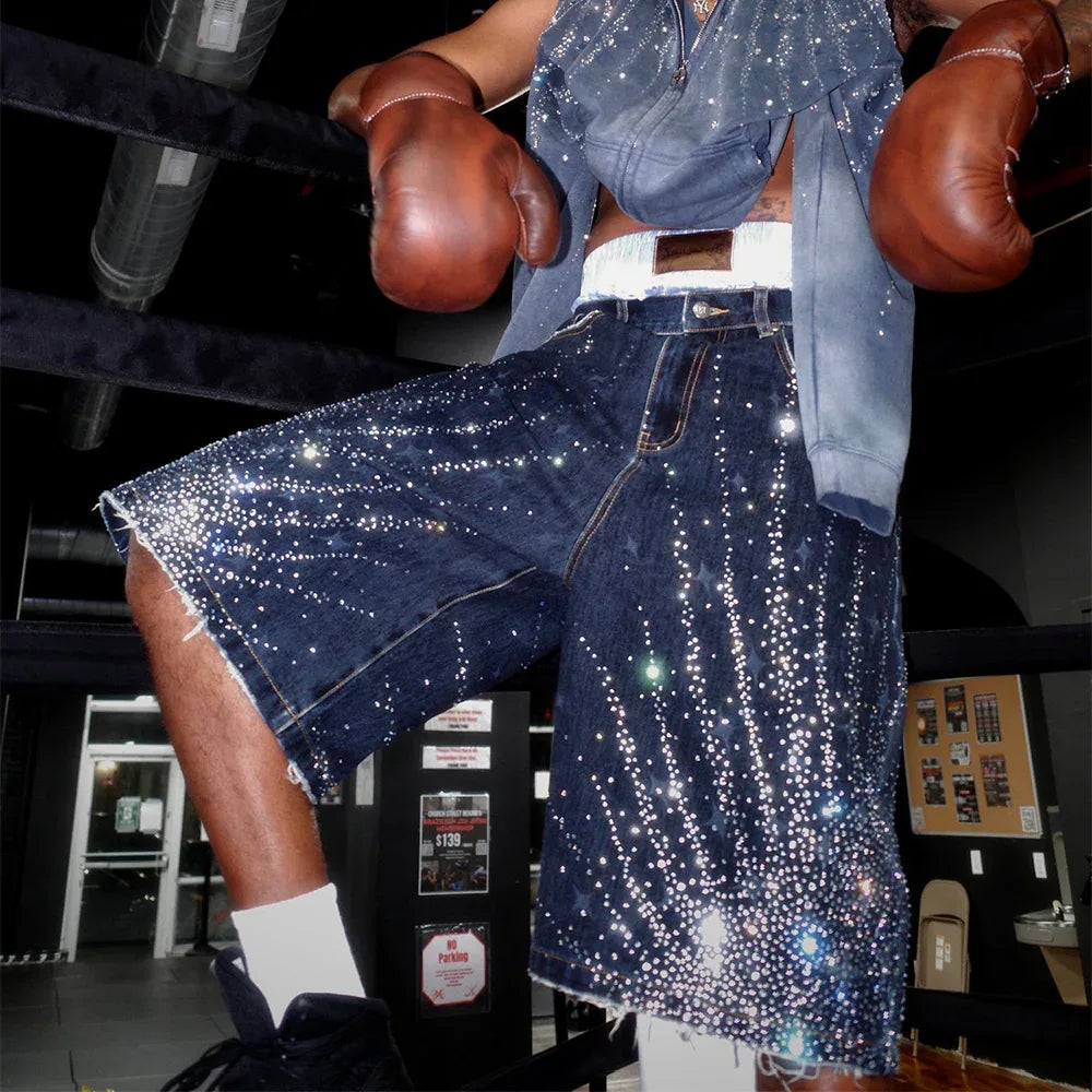 20k Diamond Starlight Denim Shorts - BIRTH OF ROYAL CHILD - VENTURER