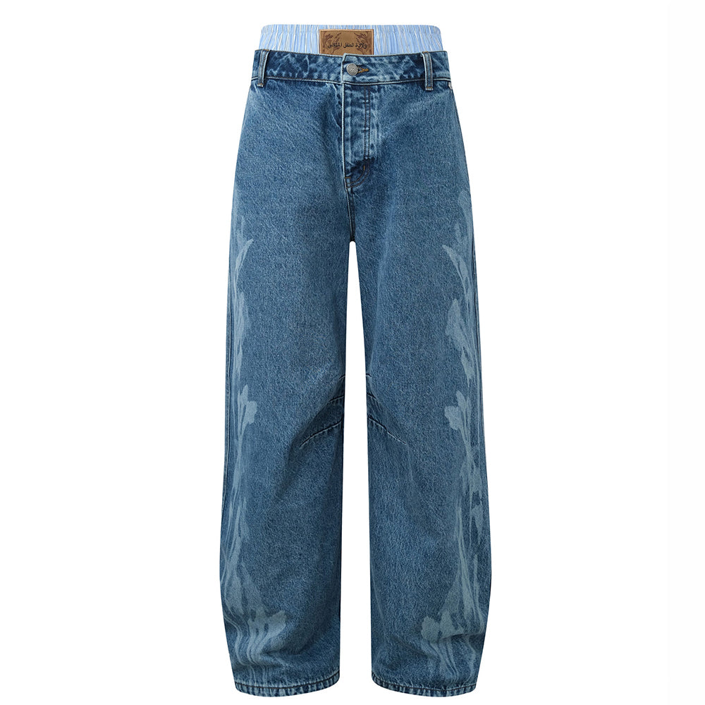 Fluid Dual Waist Baggy Denim