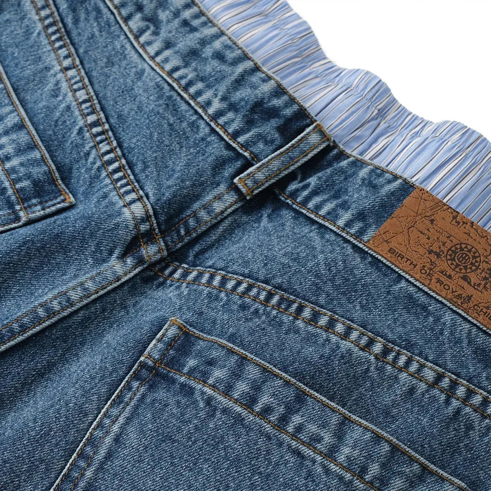 Fluid Dual Waist Baggy Denim - BIRTH OF ROYAL CHILD - VENTURER