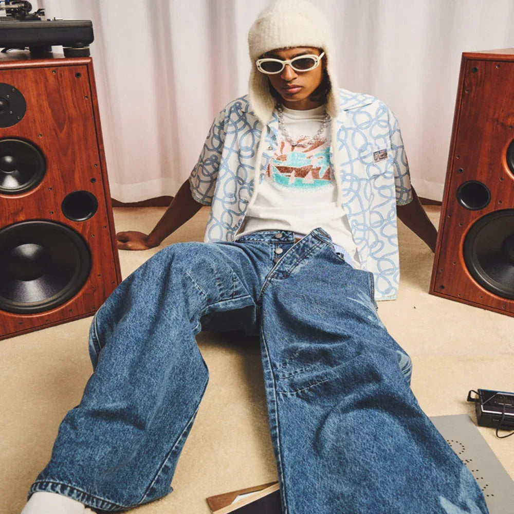 Fluid Dual Waist Baggy Denim - BIRTH OF ROYAL CHILD - VENTURER