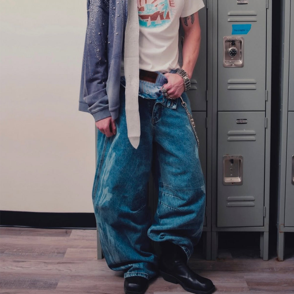 Fluid Dual Waist Baggy Denim
