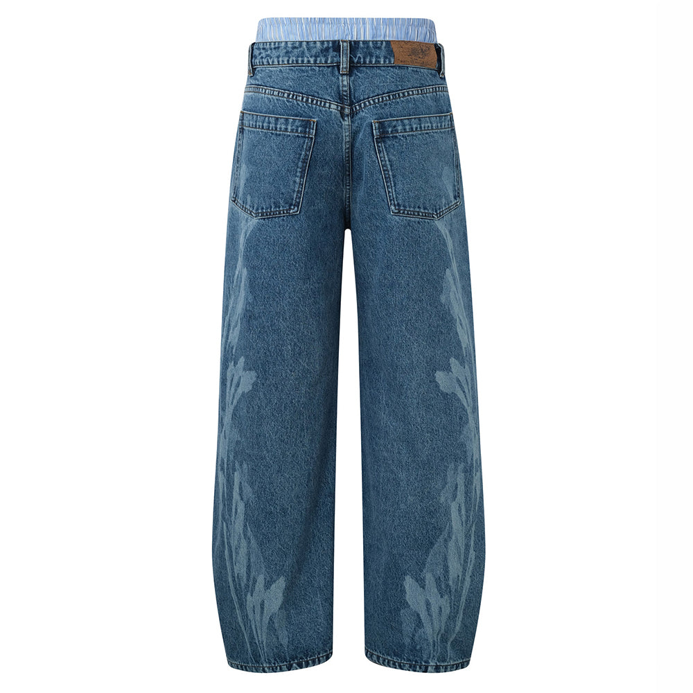 Fluid Dual Waist Baggy Denim