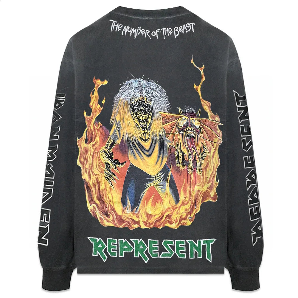Iron Maiden Number of The Beast LS T-Shirt - REPRESENT - VENTURER