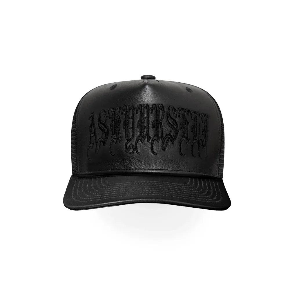 Goth Leather Trucker Cap - ASKYURSELF - VENTURER