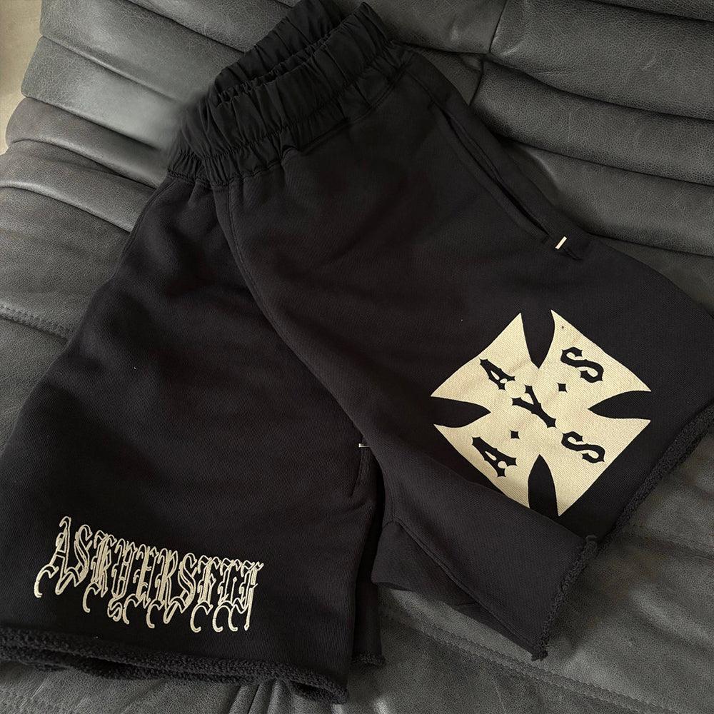 Goth Raw Fleece Shorts - ASKYURSELF - VENTURER