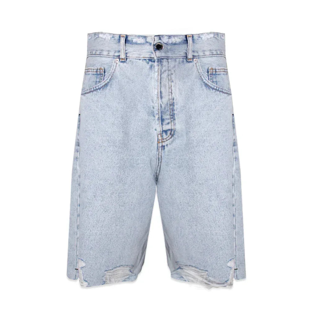 Frayed Baggy Denim Shorts - ASKYURSELF - VENTURER
