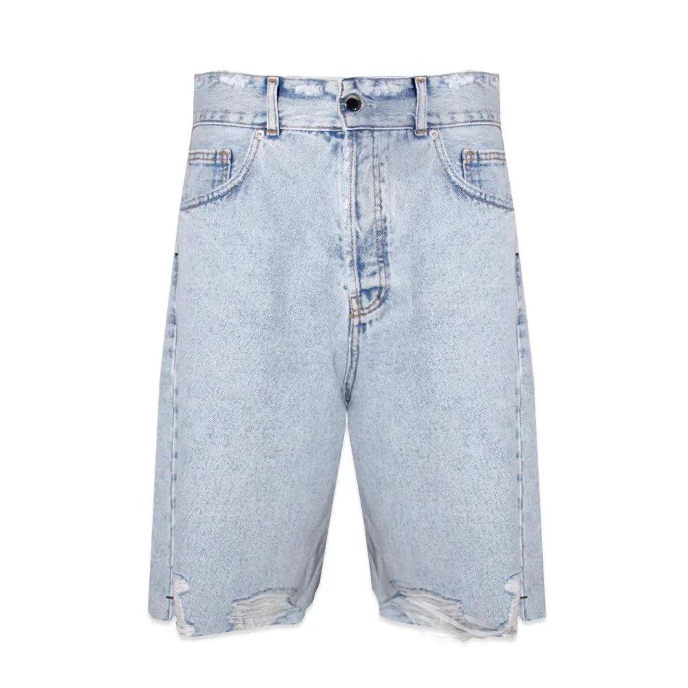 Frayed Baggy Denim Shorts - ASKYURSELF - VENTURER