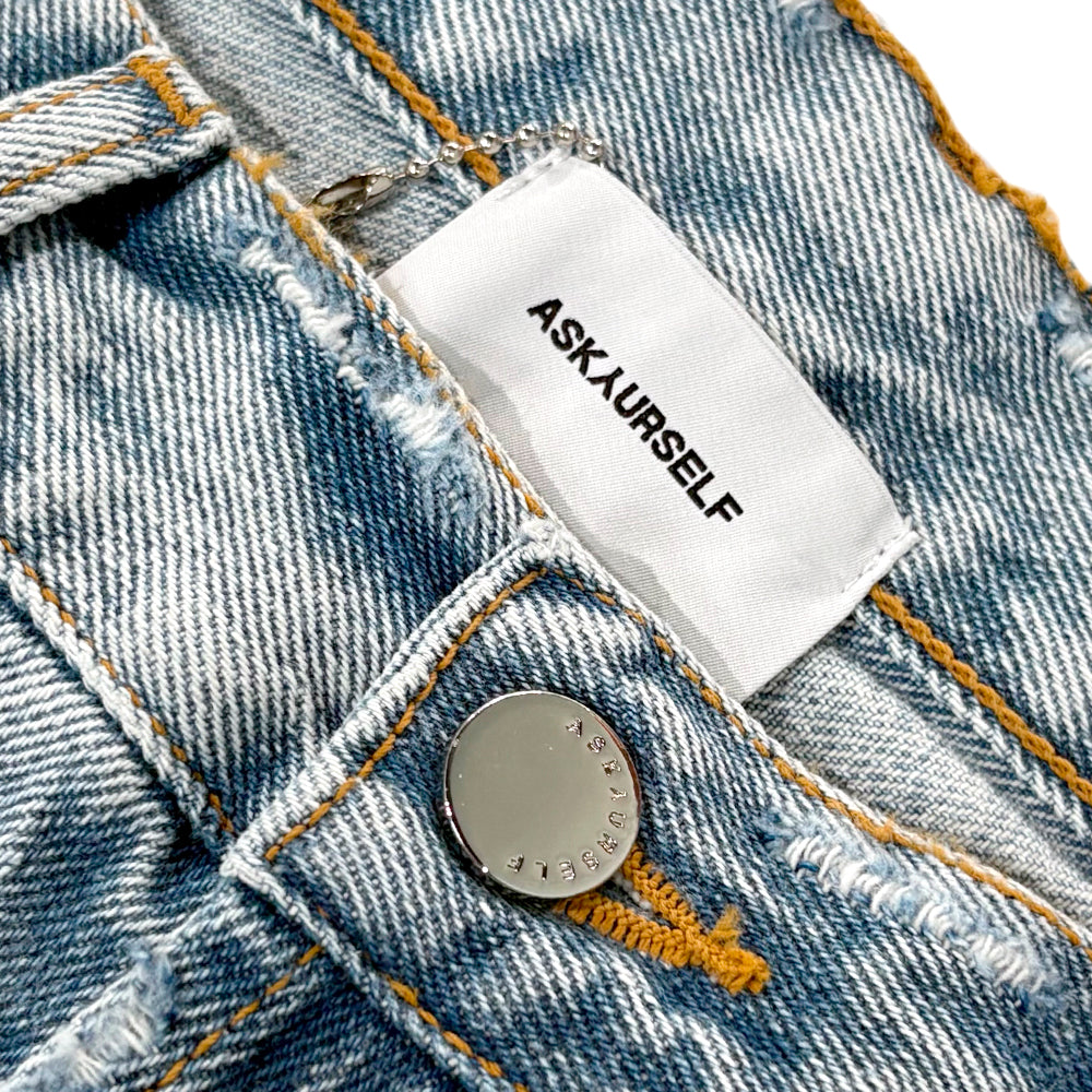 Frayed Baggy Denim Shorts