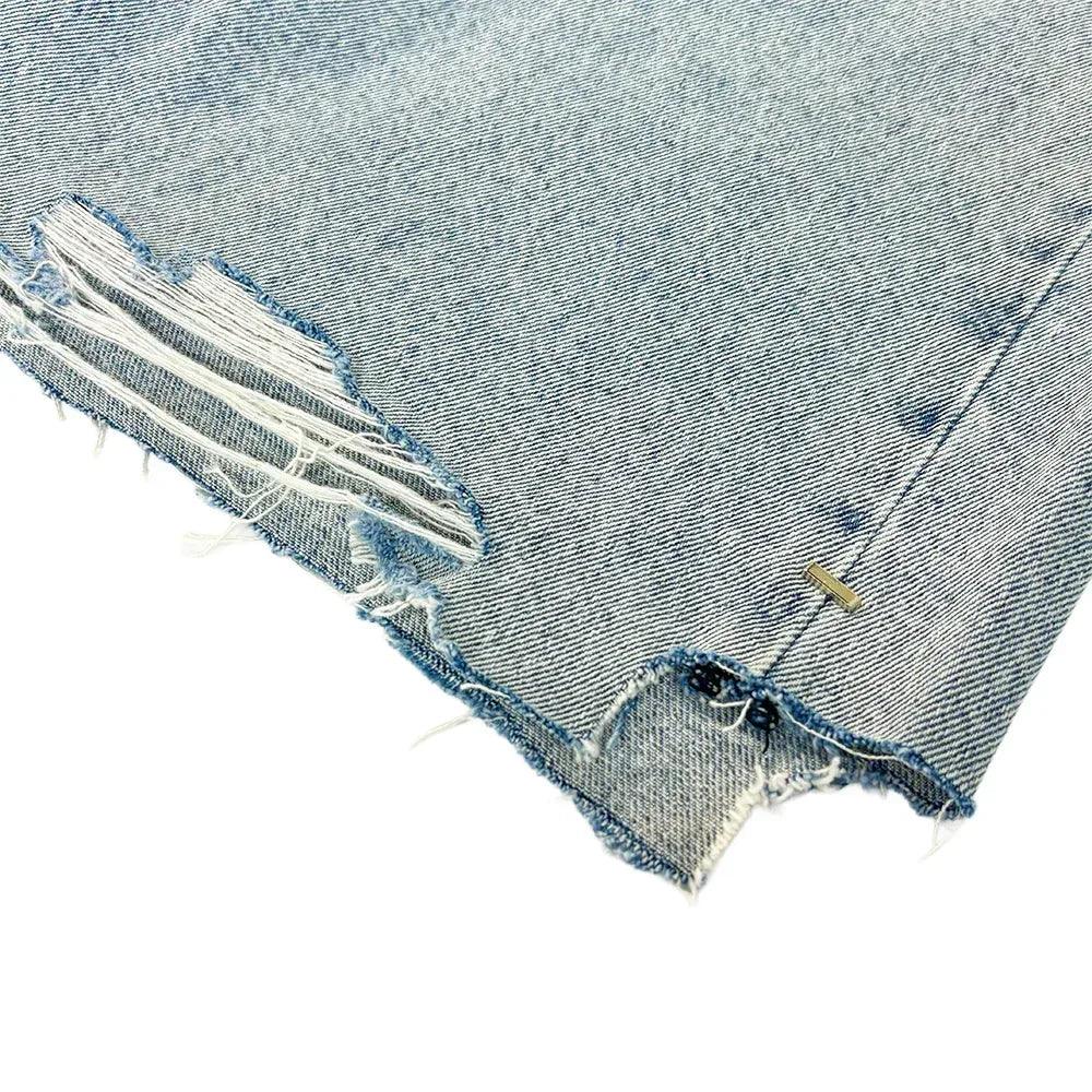 Frayed Baggy Denim Shorts - ASKYURSELF - VENTURER