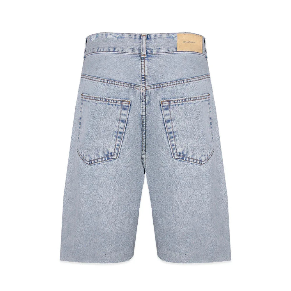 Frayed Baggy Denim Shorts - ASKYURSELF - VENTURER