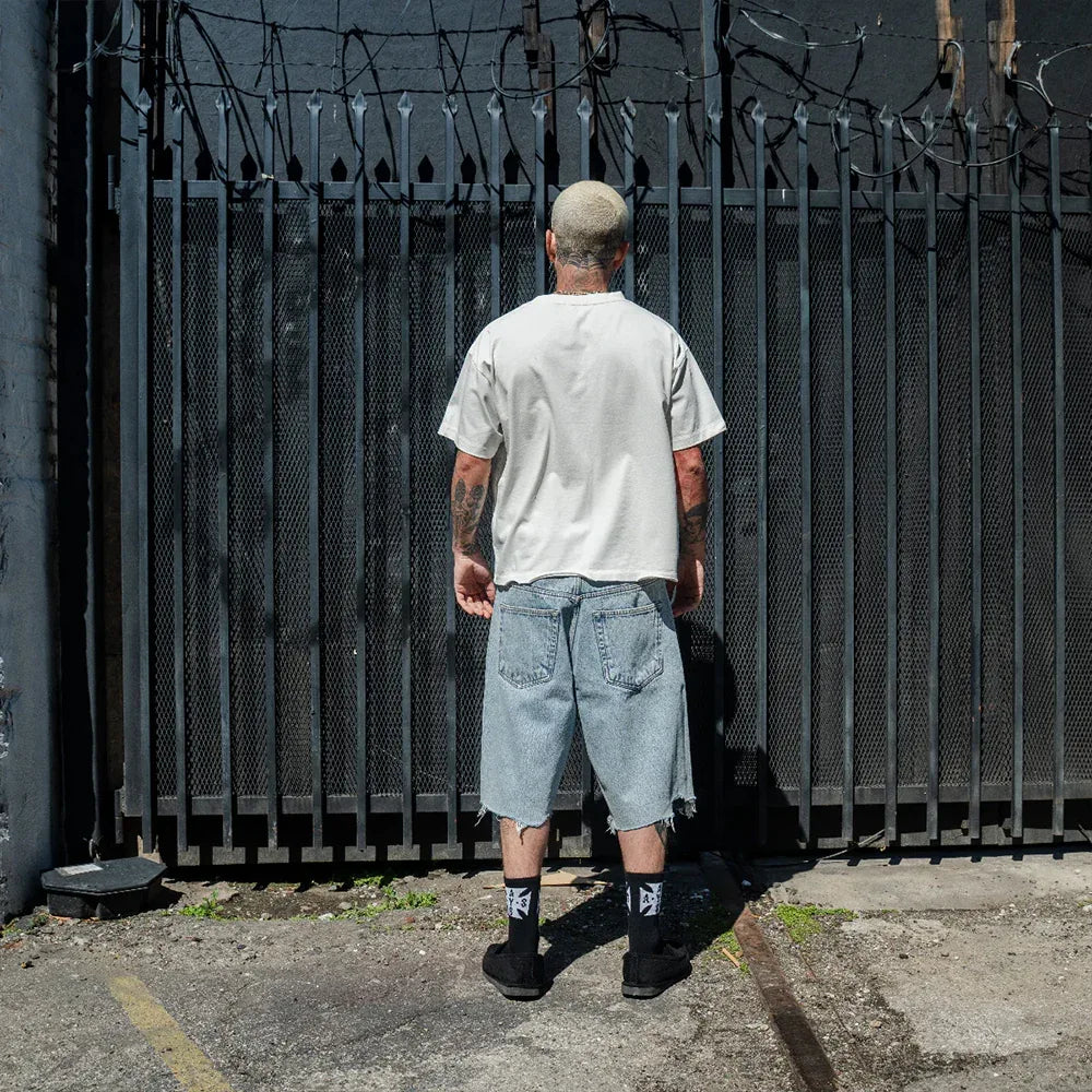 Frayed Baggy Denim Shorts - ASKYURSELF - VENTURER