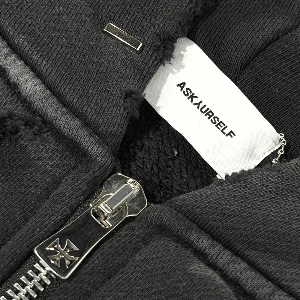 Cropped Vintage Zip Hoodie - ASKYURSELF - VENTURER