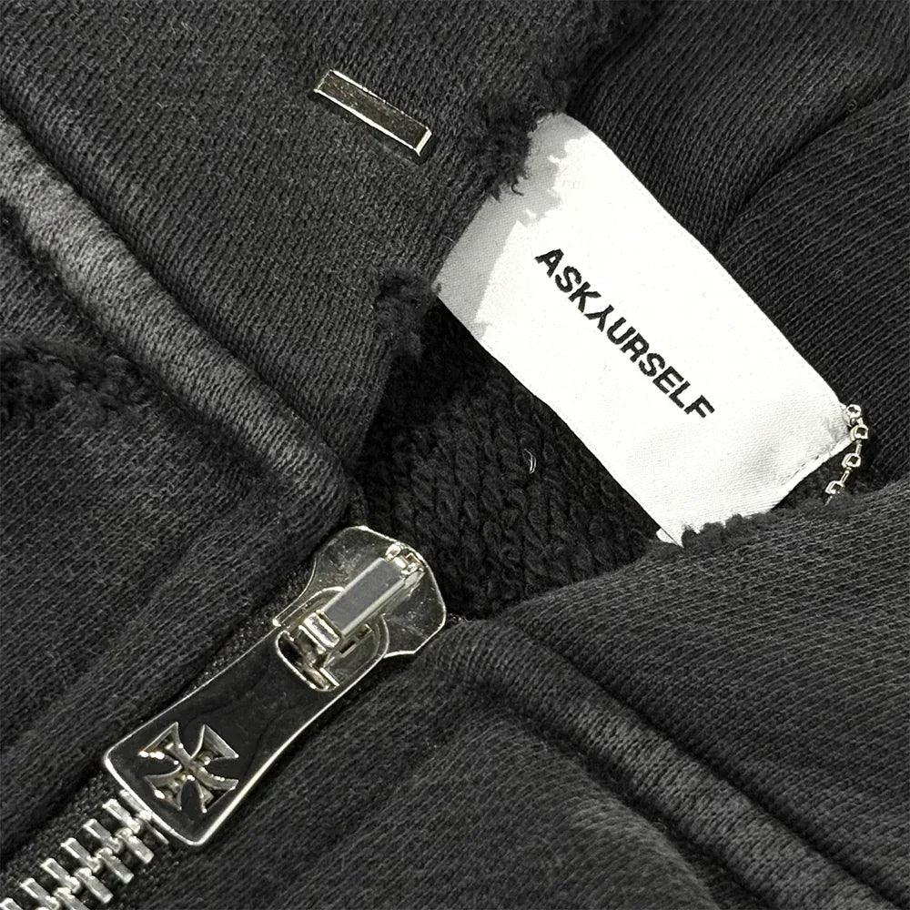 Cropped Vintage Zip Hoodie - ASKYURSELF - VENTURER