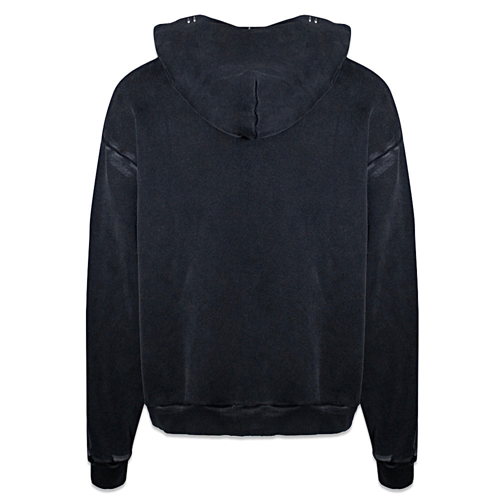 Cropped Vintage Zip Hoodie