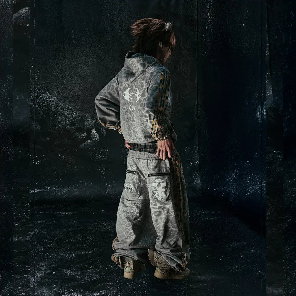 Leopard Royal Knight Club Waxed Pants - COZY WORLDWIDE - VENTURER