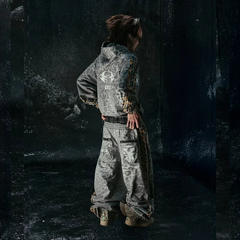 Leopard Royal Knight Club Waxed Pants - COZY WORLDWIDE - VENTURER