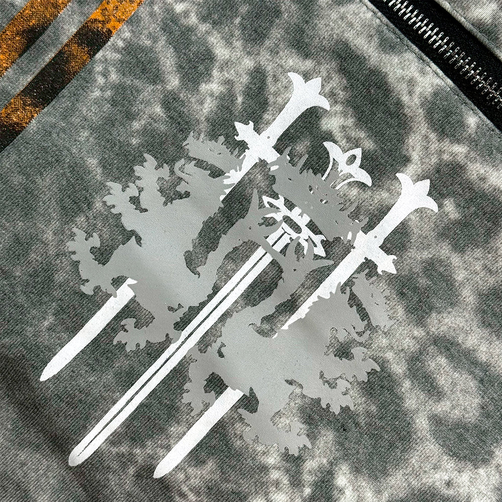 Leopard Royal Knight Club Waxed Pants