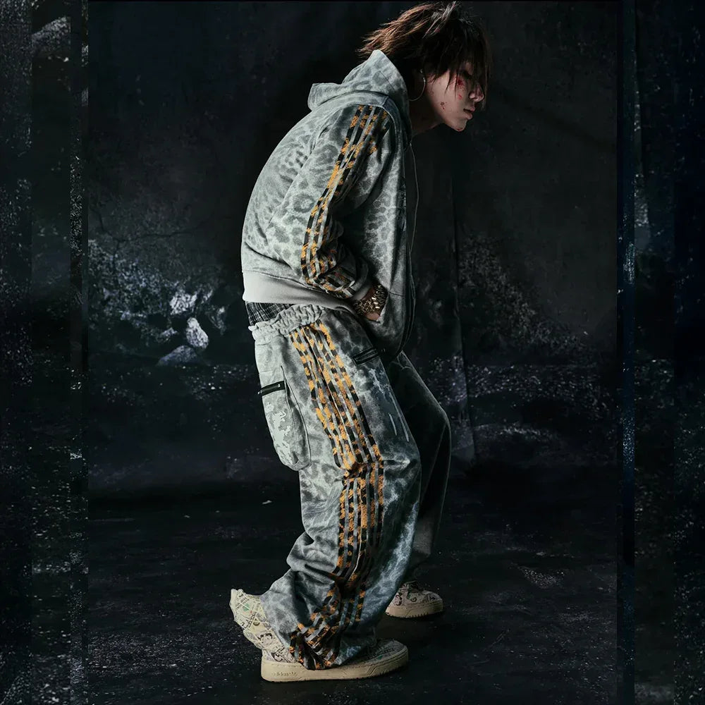 Leopard Royal Knight Club Waxed Pants - COZY WORLDWIDE - VENTURER