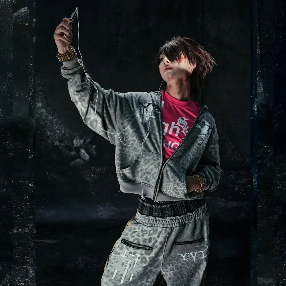 Leopard Royal Knight Club Waxed Hoodie - COZY WORLDWIDE - VENTURER