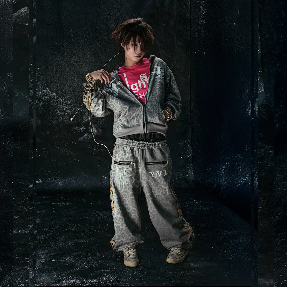 Leopard Royal Knight Club Waxed Hoodie