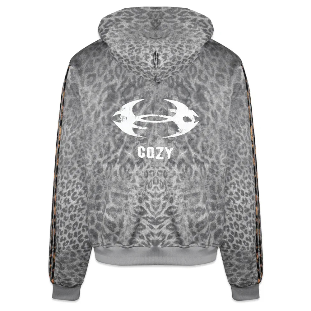 Leopard Royal Knight Club Waxed Hoodie - COZY WORLDWIDE - VENTURER