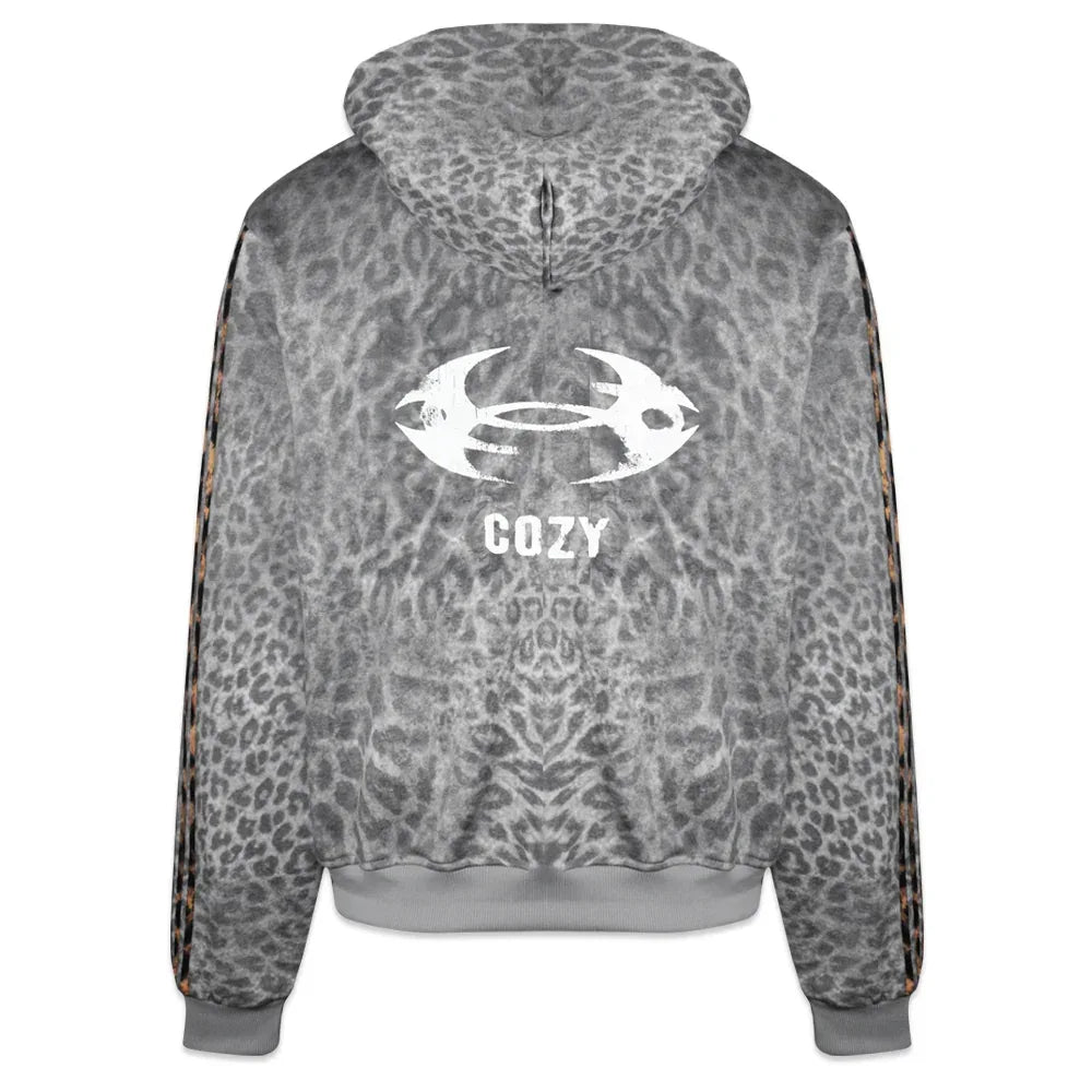Leopard Royal Knight Club Waxed Hoodie - COZY WORLDWIDE - VENTURER