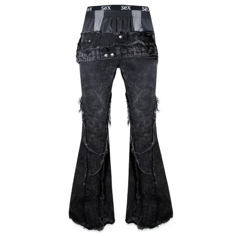 Tripple Layer Waxed Flared Jeans - COZY WORLDWIDE - VENTURER