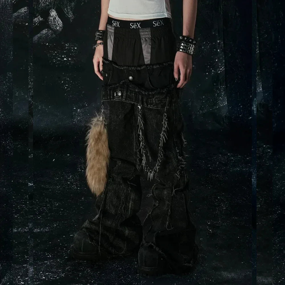 Tripple Layer Waxed Flared Jeans - COZY WORLDWIDE - VENTURER