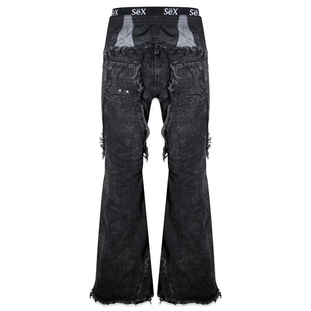 Tripple Layer Waxed Flared Jeans - COZY WORLDWIDE - VENTURER