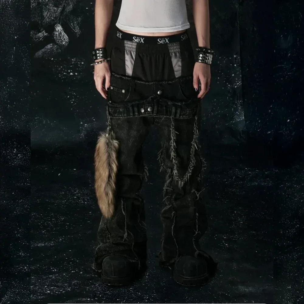 Tripple Layer Waxed Flared Jeans - COZY WORLDWIDE - VENTURER