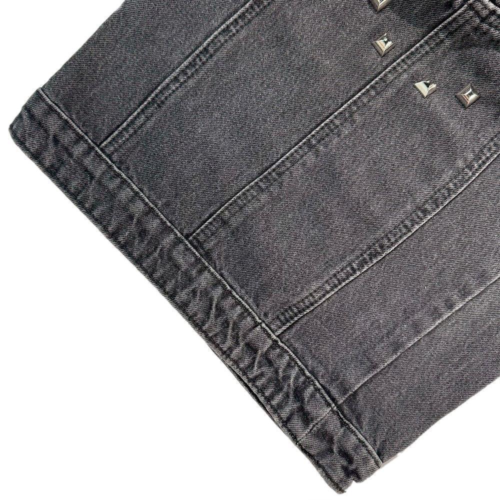 Leopard Waxed Grey Baggy Jeans - COZY WORLDWIDE - VENTURER