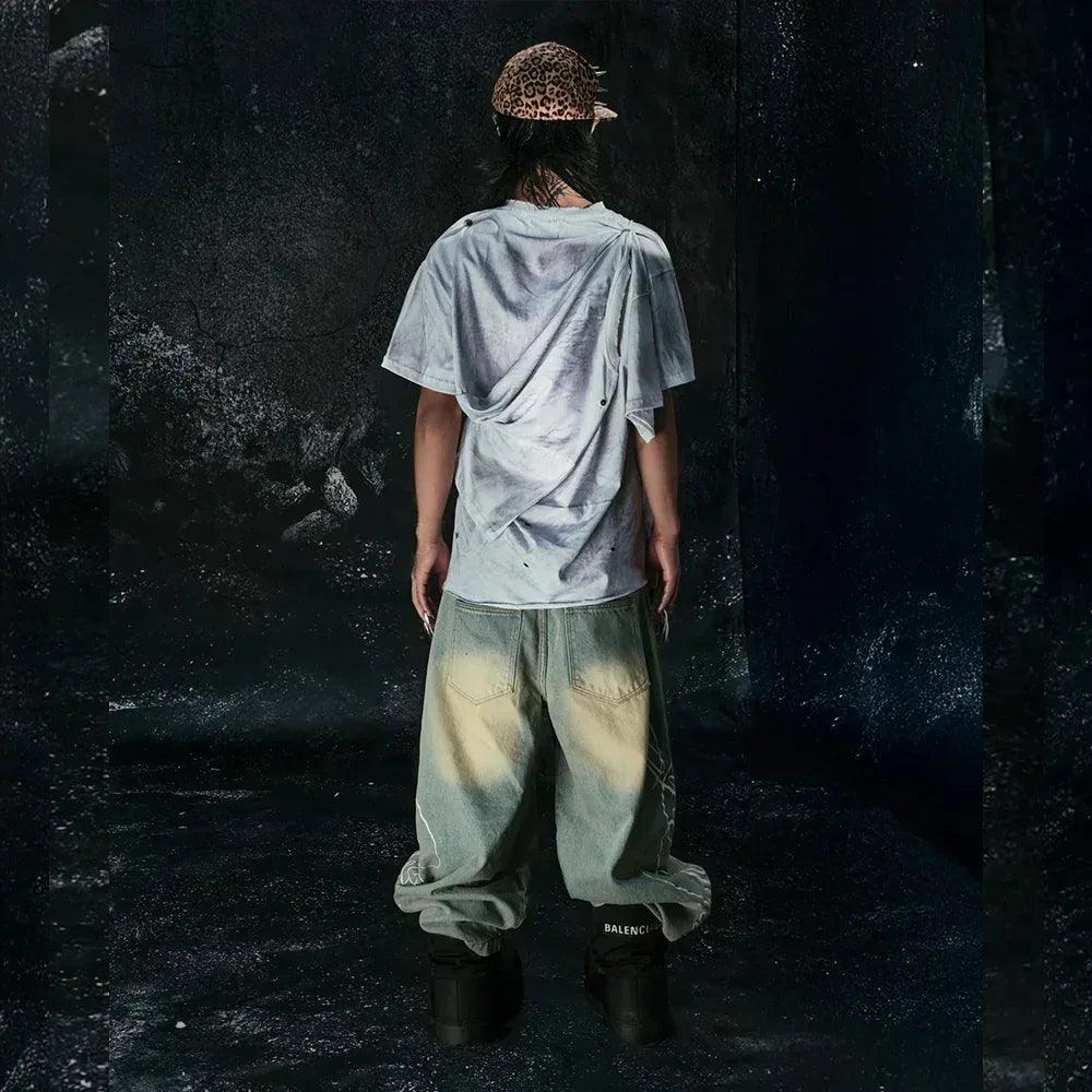 Lifestyle Vintage Waxed Baggy Jeans - COZY WORLDWIDE - VENTURER