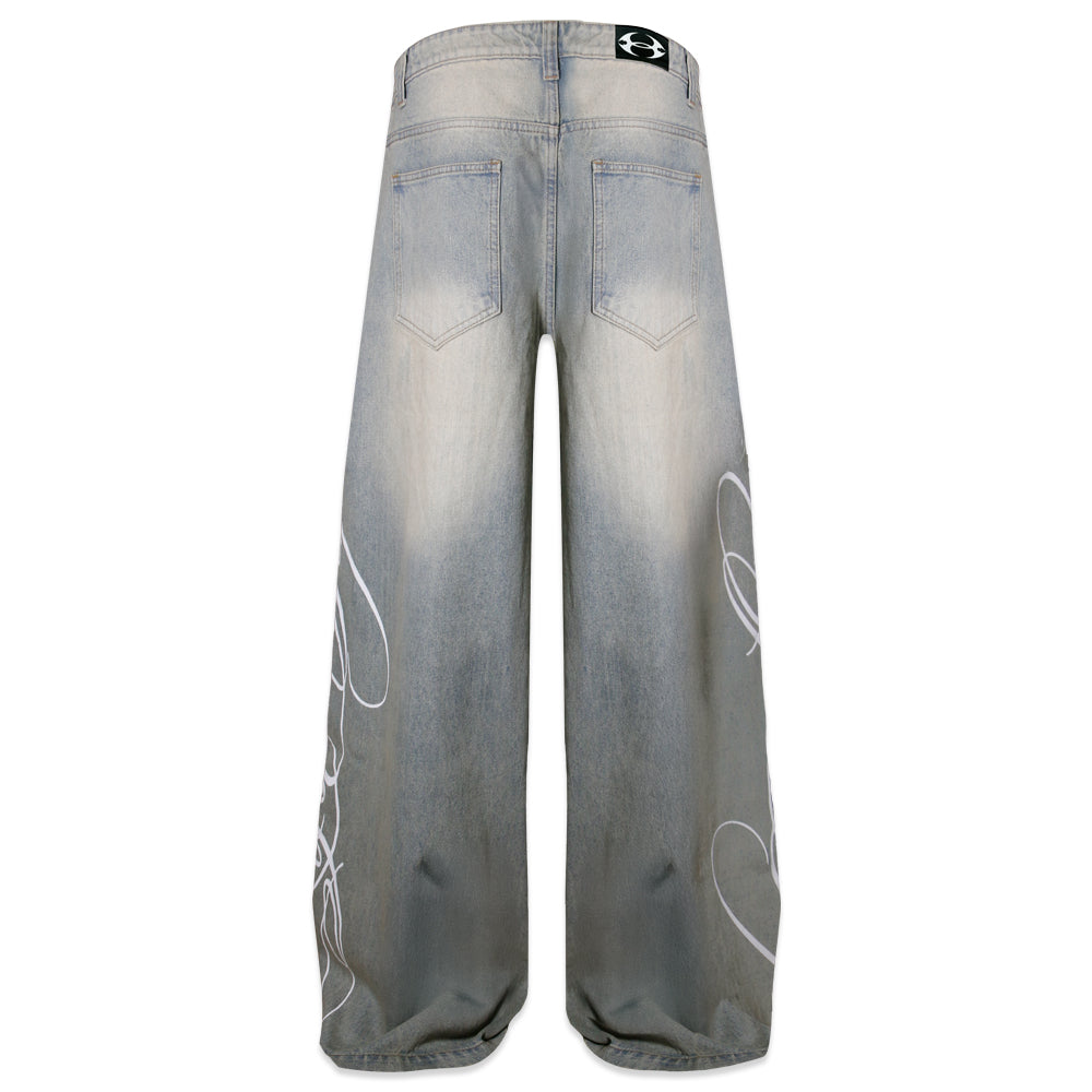 Lifestyle Vintage Waxed Baggy Jeans