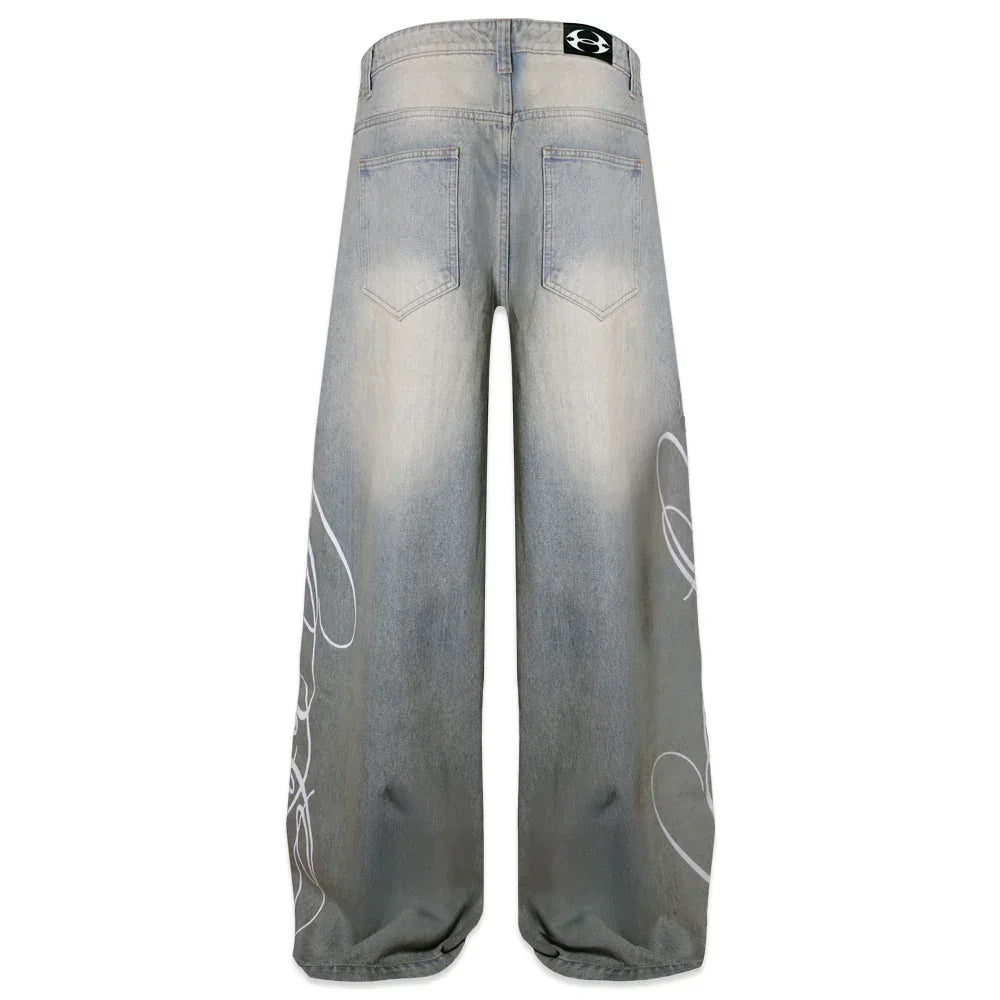 Lifestyle Vintage Waxed Baggy Jeans - COZY WORLDWIDE - VENTURER