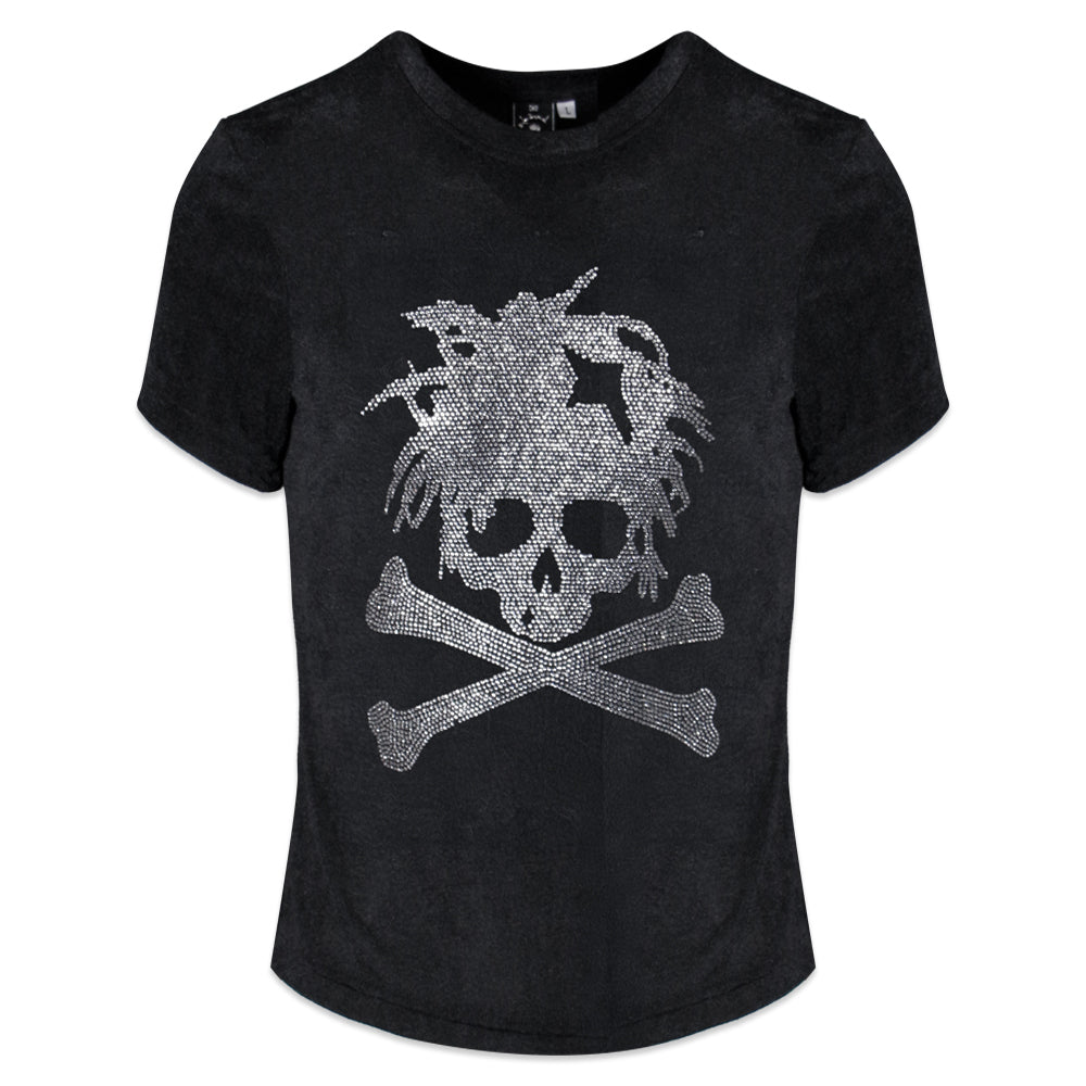 </2 Moreflex Rhinestone Skull T-Shirt