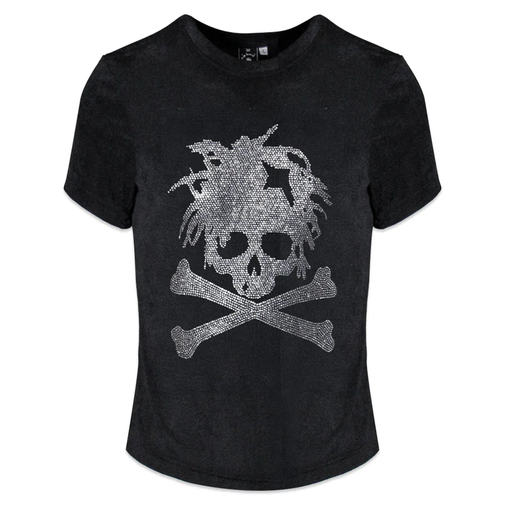 </2 Moreflex Rhinestone Skull T-Shirt - CH2 FLEXINSOHARD - VENTURER