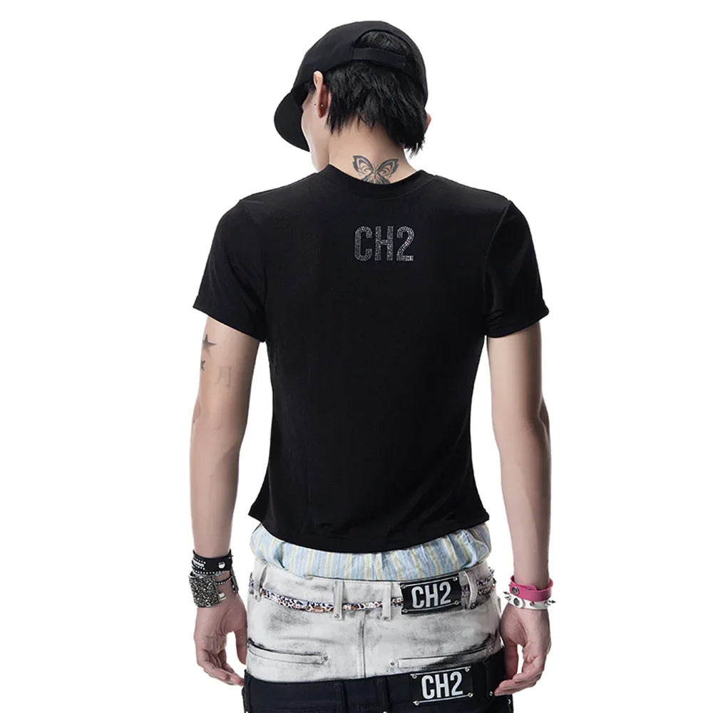 </2 Moreflex Rhinestone Skull T-Shirt - CH2 FLEXINSOHARD - VENTURER