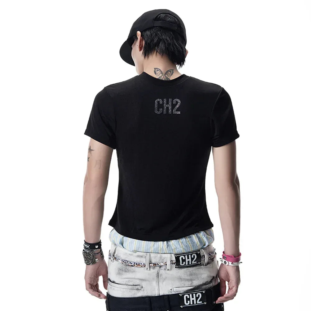 </2 Moreflex Rhinestone Skull T-Shirt - CH2 FLEXINSOHARD - VENTURER