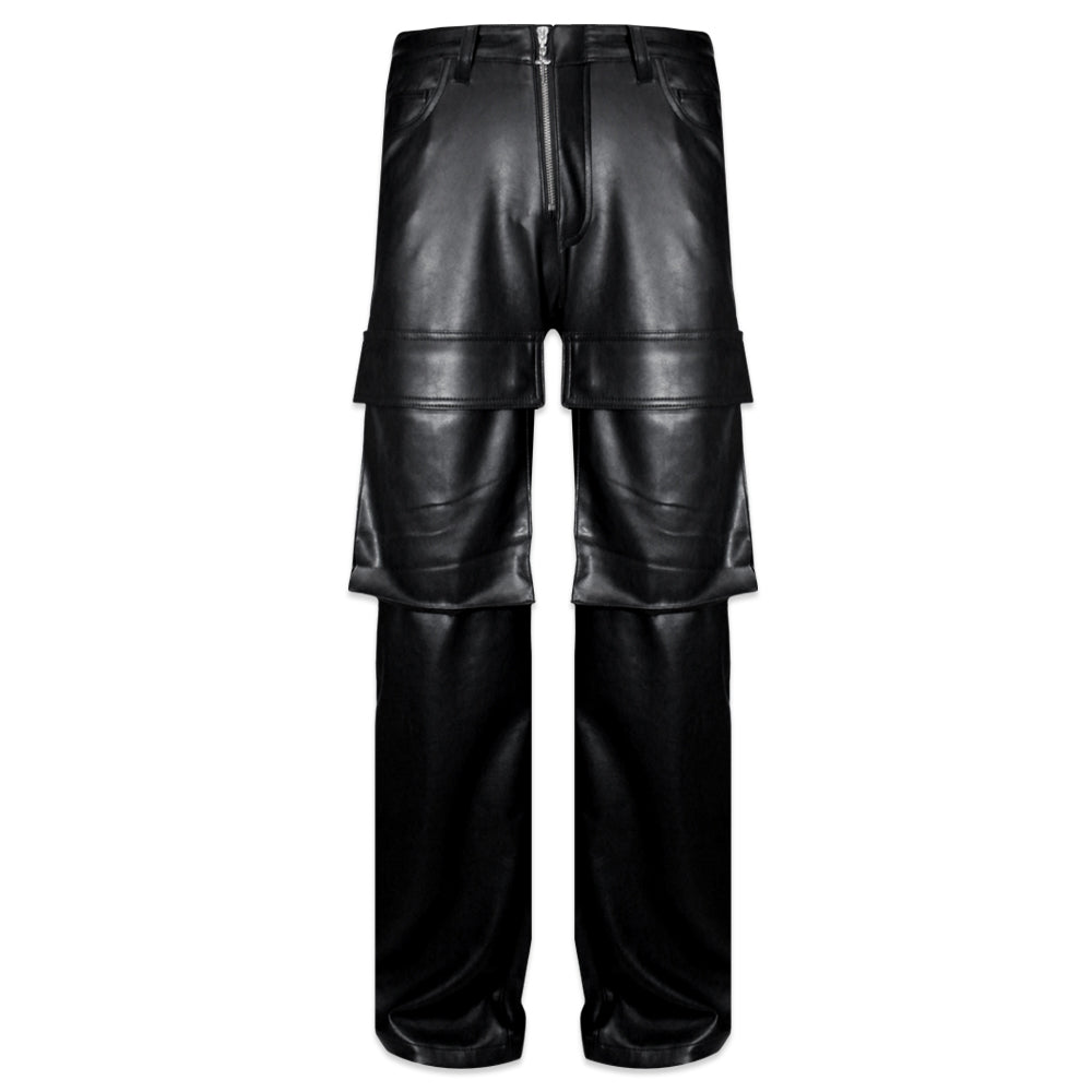 Faux Leather Cargo Pants V2